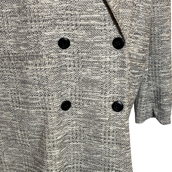 TOPSHOP women's 8 gray marled lightweight oversized double breasted blazer coat - Picture 8 of 10
